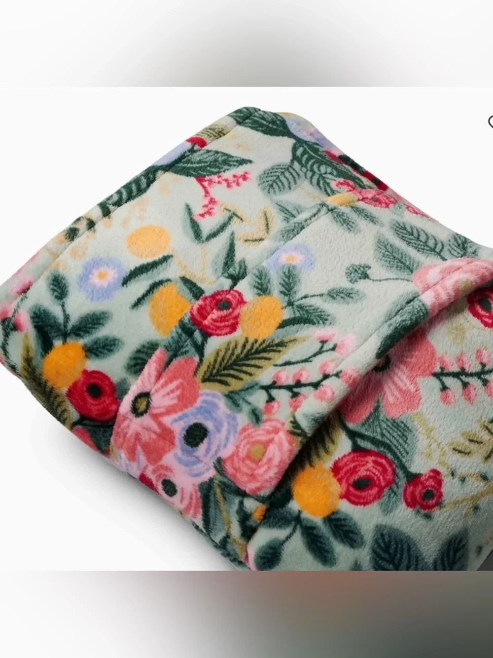 Floral Fleece Travel Blanket by Rifle Paper Co.